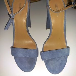 Merona dusty blue wedge heels